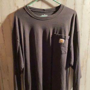 This XL black long sleeve carhartt shirt used